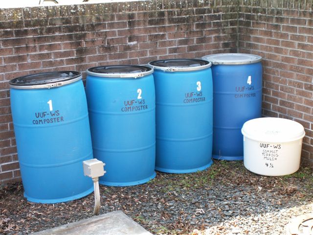 A four-barrel composting system